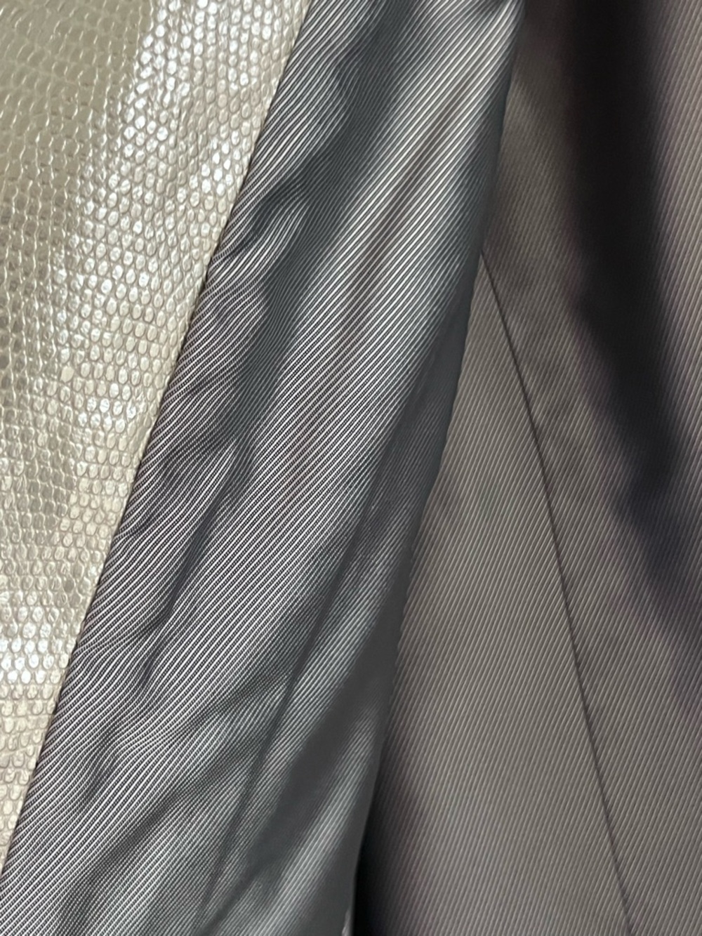 Silver Snakeskin Jacket Great Detailing Nordstrom Size S View 4